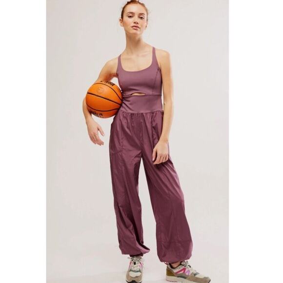 Free People Movement NWT Purple Mountain Righteous One Piece Runsie Jumpsuit XS - Picture 1 of 11